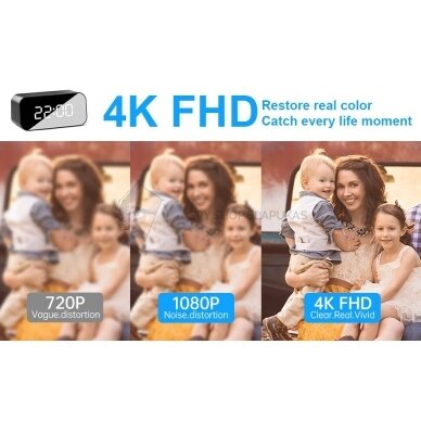 4K WIFI kamera-pulkstenis 8