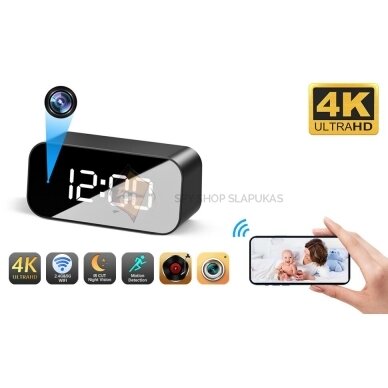 4K WIFI  camera clock