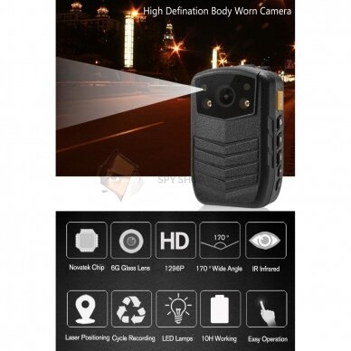 Мини видеорегистратор Body Worn 3